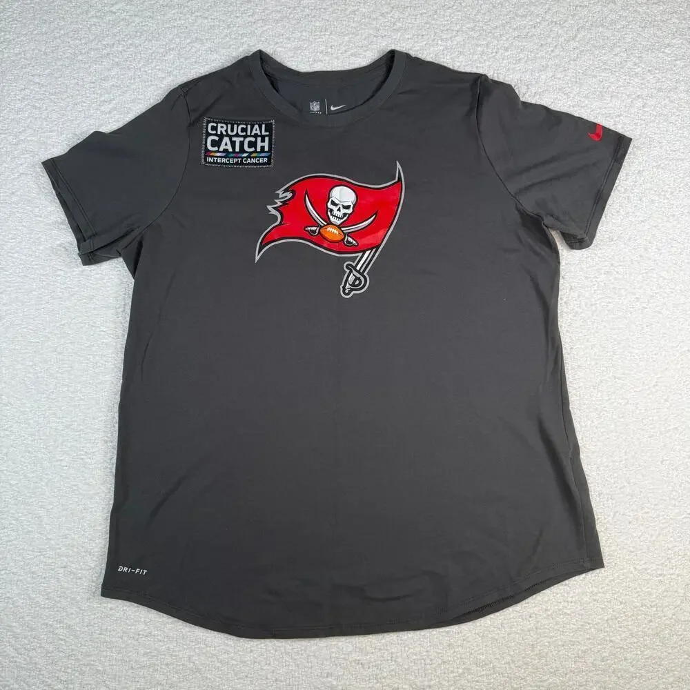 Nike NFL Tampa bay Bucs Crucial catch grey mens t-shirt XL football
